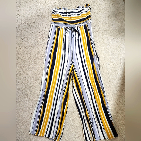 Strapless Striped Playsuit - Picture 1 of 2